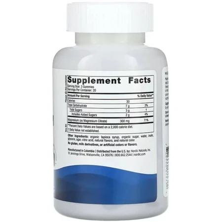 Магній, 300 мг на порцію, смак чорниці та лаванди, Magnesium, Nordic Naturals, 60 жувальних цукерок: ціни та характеристики