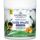 Мультивітаміни для дітей без цукру, смак апельсин та лимон, Zero Sugar Kids Multi Gummies, Ages 4+, Nordic Naturals, 120 жувальних таблеток