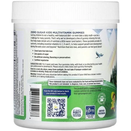 Мультивітаміни для дітей без цукру, смак апельсин та лимон, Zero Sugar Kids Multi Gummies, Ages 4+, Nordic Naturals, 120 жувальних таблеток: ціни та характеристики