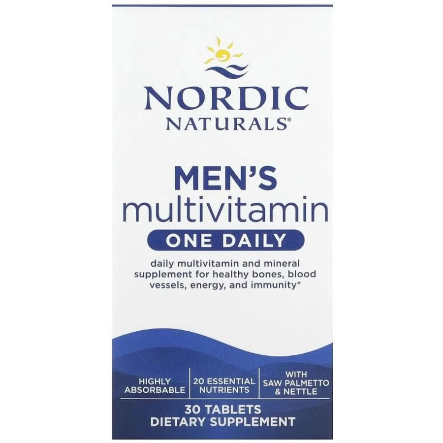 Мультивітаміни для чоловіків, Men's Multivitamin, One Daily, Nordic Naturals, 30 таблеток: ціни та характеристики