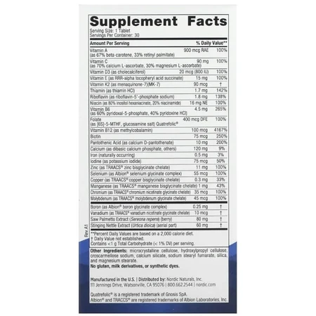 Мультивітаміни для чоловіків, Men's Multivitamin, One Daily, Nordic Naturals, 30 таблеток: ціни та характеристики