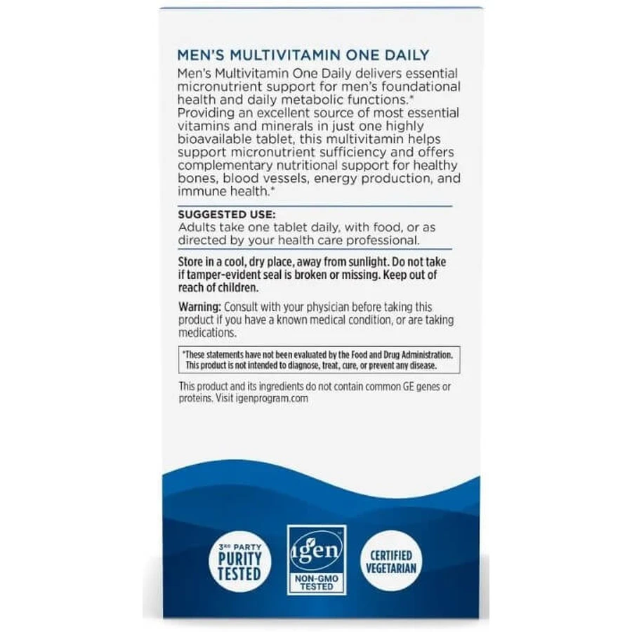 Мультивітаміни для чоловіків, Men's Multivitamin, One Daily, Nordic Naturals, 30 таблеток: ціни та характеристики