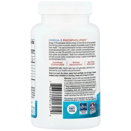 Омега-3 з фосфоліпідами, Omega-3™ Phospholipids, Nordic Naturals, 60 гелевих капсул: ціни та характеристики