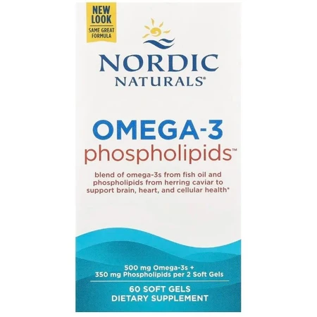 Омега-3 з фосфоліпідами, Omega-3™ Phospholipids, Nordic Naturals, 60 гелевих капсул: ціни та характеристики