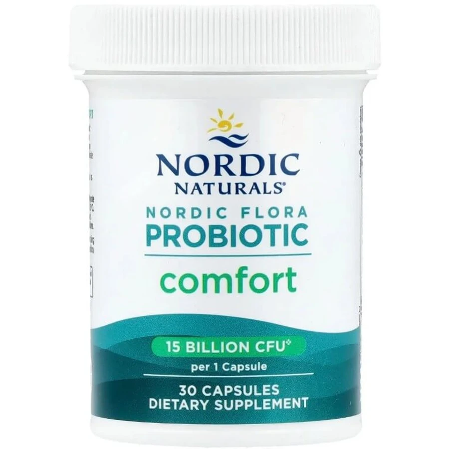 Пробиотики, 15 млрд КОЕ, Nordic Flora Probiotic, Comfort, Nordic Naturals, 30 капсул: цены и характеристики