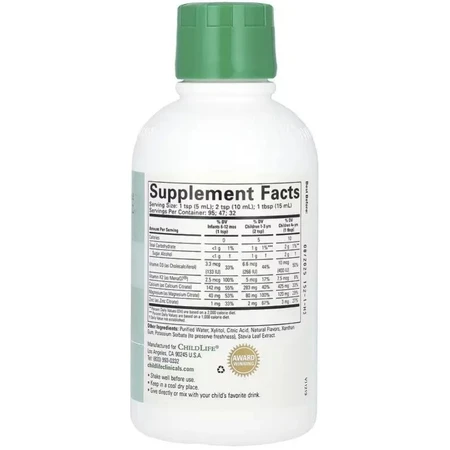 Кальций и магний с витаминами D3 и K2, вкус апельсина, Liquid Calcium/Magnesium Formula with Vitamin D3 & Vitamin K2, ChildLife Clinicals, 473 мл: цены и характеристики
