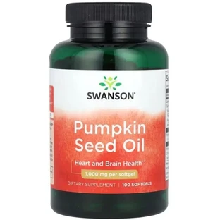 Масло семян тыквы 1000 мг Swanson Pumpkin Seed Oil, 100 гелевых капсул
