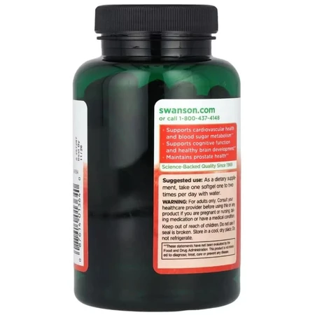 Масло семян тыквы 1000 мг Swanson Pumpkin Seed Oil, 100 гелевых капсул: цены и характеристики