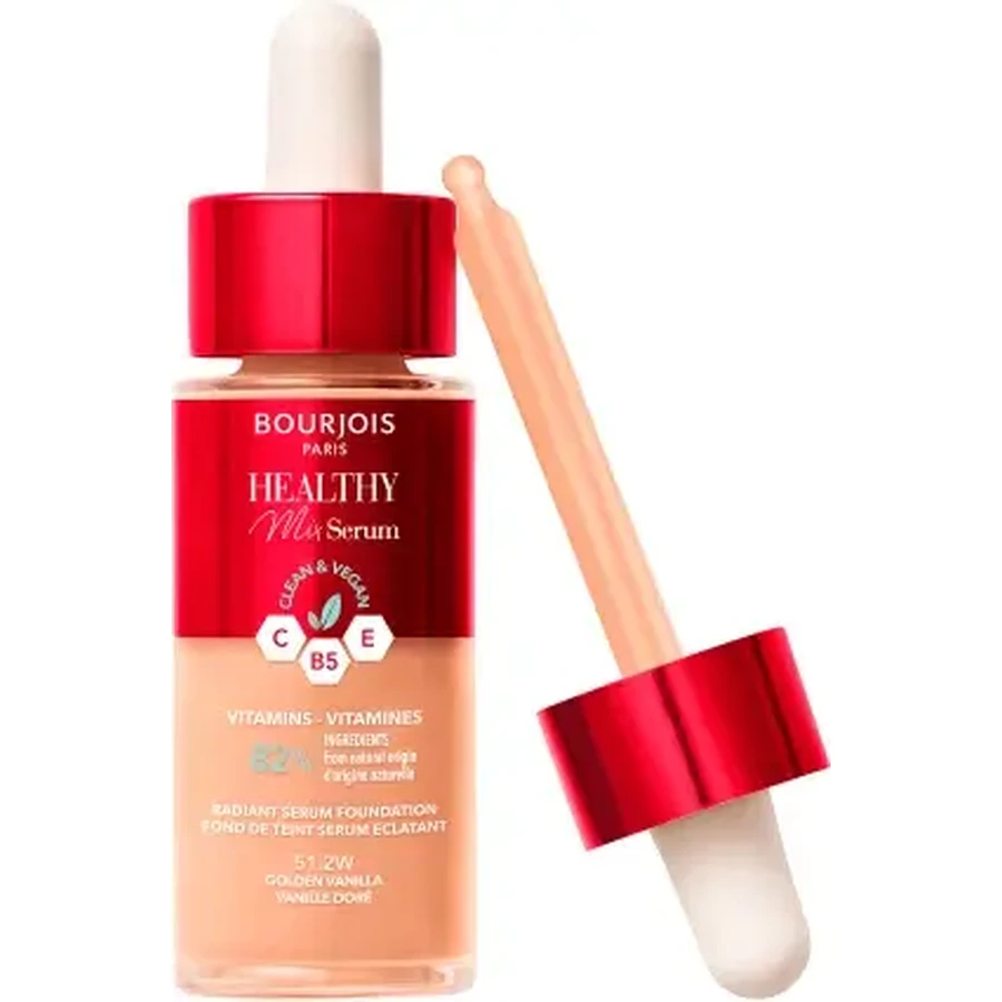 Тональна сироватка Bourjois Paris Healthy Mix Serum Тональна сироватка № 51.2 Золота ваніль, 1 шт.: ціни та характеристики