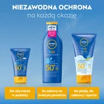 Nivea Sun Kids Protect & Care 5в1, сонцезахисний лосьйон для дітей, SPF 50+, 50 мл + гра Доббл безкоштовно: ціни та характеристики