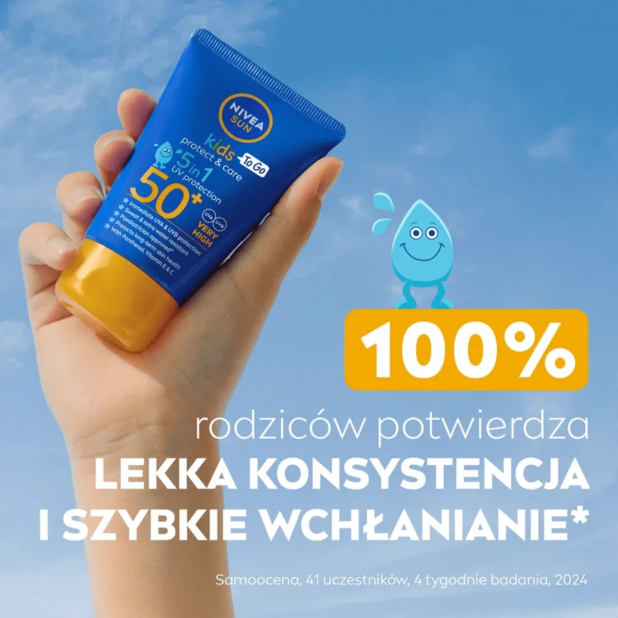 Nivea Sun Kids Protect & Care 5в1, сонцезахисний лосьйон для дітей, SPF 50+, 50 мл + гра Доббл безкоштовно: ціни та характеристики