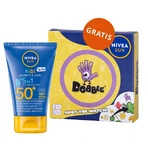 Nivea Sun Kids Protect & Care 5в1, сонцезахисний лосьйон для дітей, SPF 50+, 50 мл + гра Доббл безкоштовно: ціни та характеристики