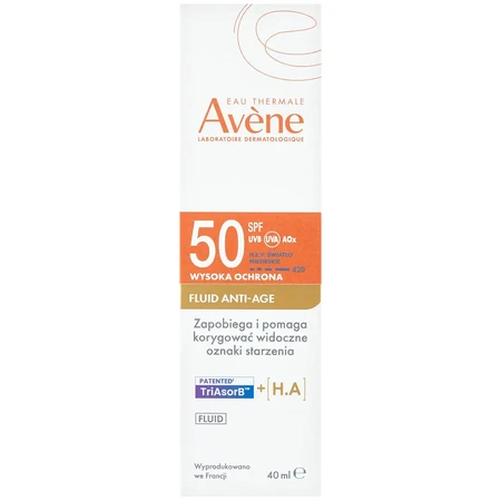 Avene Sun, дуже високий захист від сонця, Anti-Age флюїд, SPF 50+, 40 мл + термальна вода для обличчя та тіла, 50 мл безкоштовно: ціни та характеристики