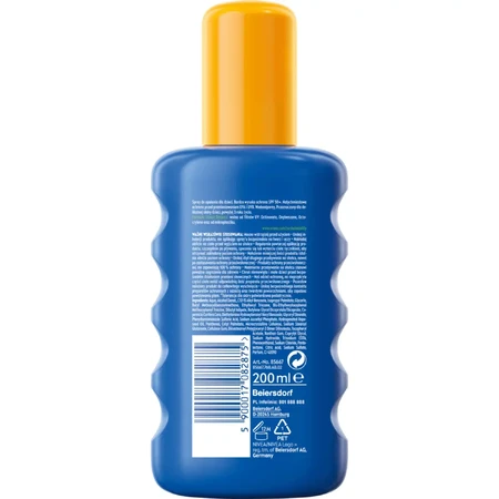 Nivea Sun Kids Protect & Care 5в1, сонцезахисний спрей для дітей, безбарвний, SPF 50+, 200 мл + гра "Доббл" у подарунок: ціни та характеристики