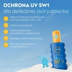 Nivea Sun Kids Protect & Care 5в1, сонцезахисний спрей для дітей, безбарвний, SPF 50+, 200 мл + гра "Доббл" у подарунок: ціни та характеристики