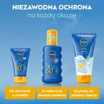 Nivea Sun Kids Protect & Care 5в1, сонцезахисний спрей для дітей, безбарвний, SPF 50+, 200 мл + гра "Доббл" у подарунок: ціни та характеристики