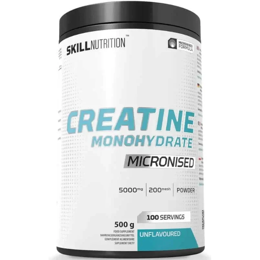Микронизированный креатин моногидрат - без вкуса - 500 г - Skill Nutrition: цены и характеристики