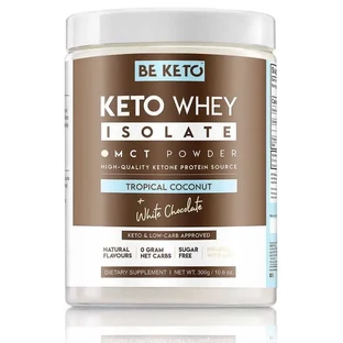 Изолят кето-протеина с MCT - кокос и белый шоколад 300 г BeKeto