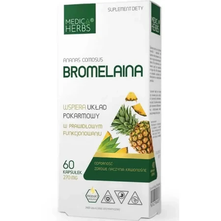 Бромелайн 270 мг, 60 капсул Medica Herbs: цены и характеристики