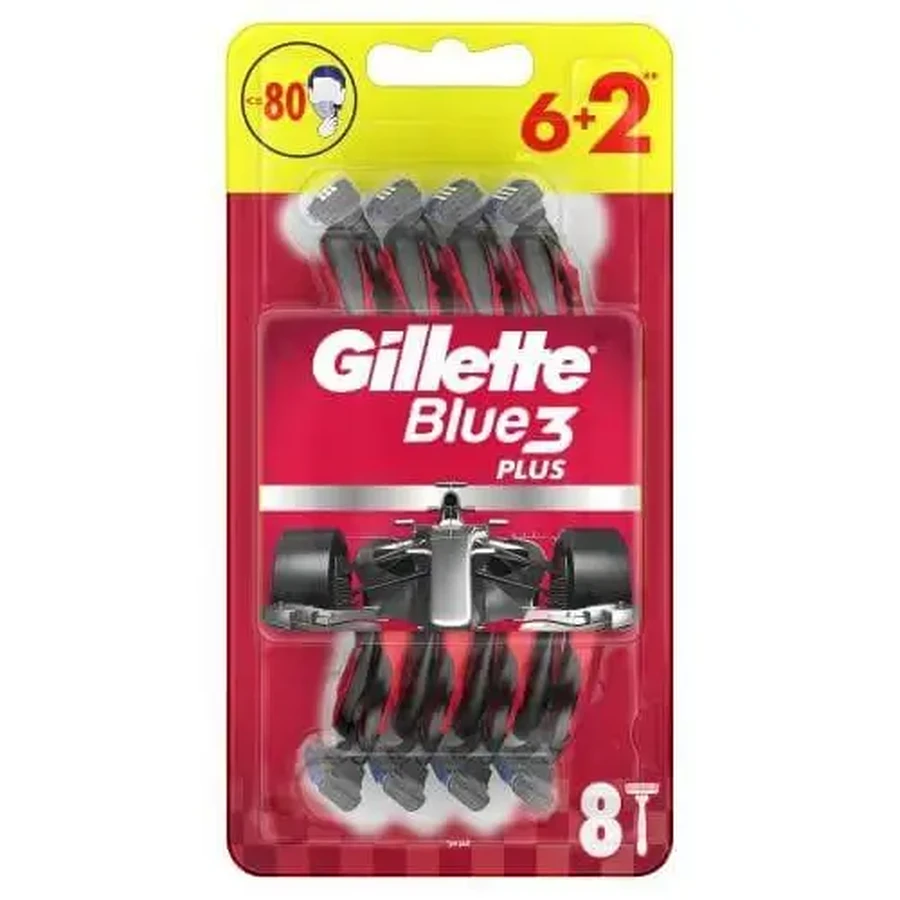 Одноразовая мужская бритва Gillette Blue3 Plus Nitro, 8 шт.: цены и характеристики