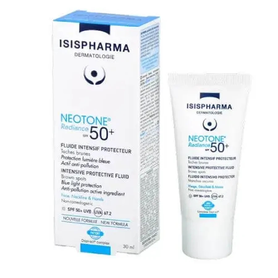 ISISPHARMA Neotone Radiance SPF 50+ Легкая сыворотка для устранения обесцвечивания кожи, 30 мл: цены и характеристики