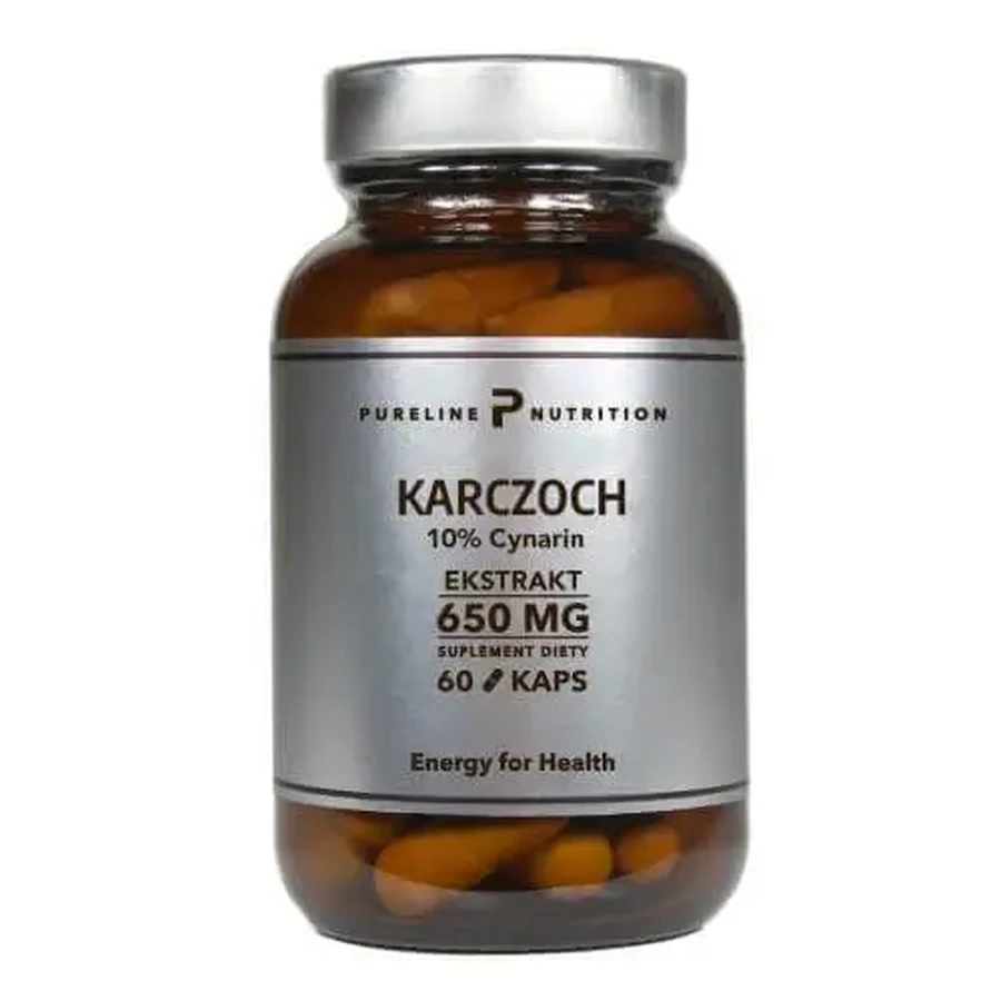 Pureline Nutrition Экстракт артишока 650 мг, 60 капсул: цены и характеристики