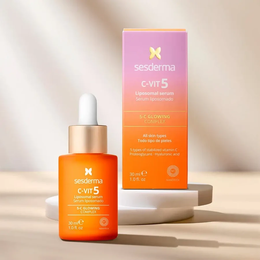 Набір Sesderma C-Vit 5, ліпосомальна сироватка для обличчя, 30 мл + сироватка для обличчя, 1,5 мл х 10 ампул: ціни та характеристики
