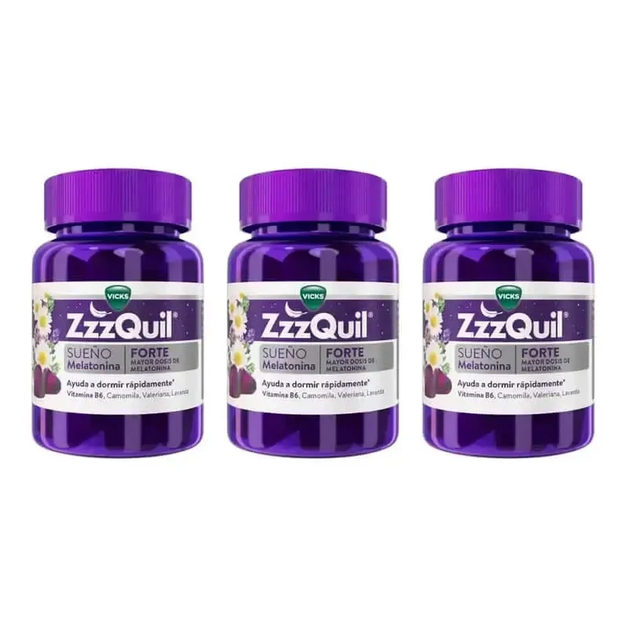 ZzzQuil Natura Forte Melatonin, упаковка 3x30 жевательных резинок: цены и характеристики