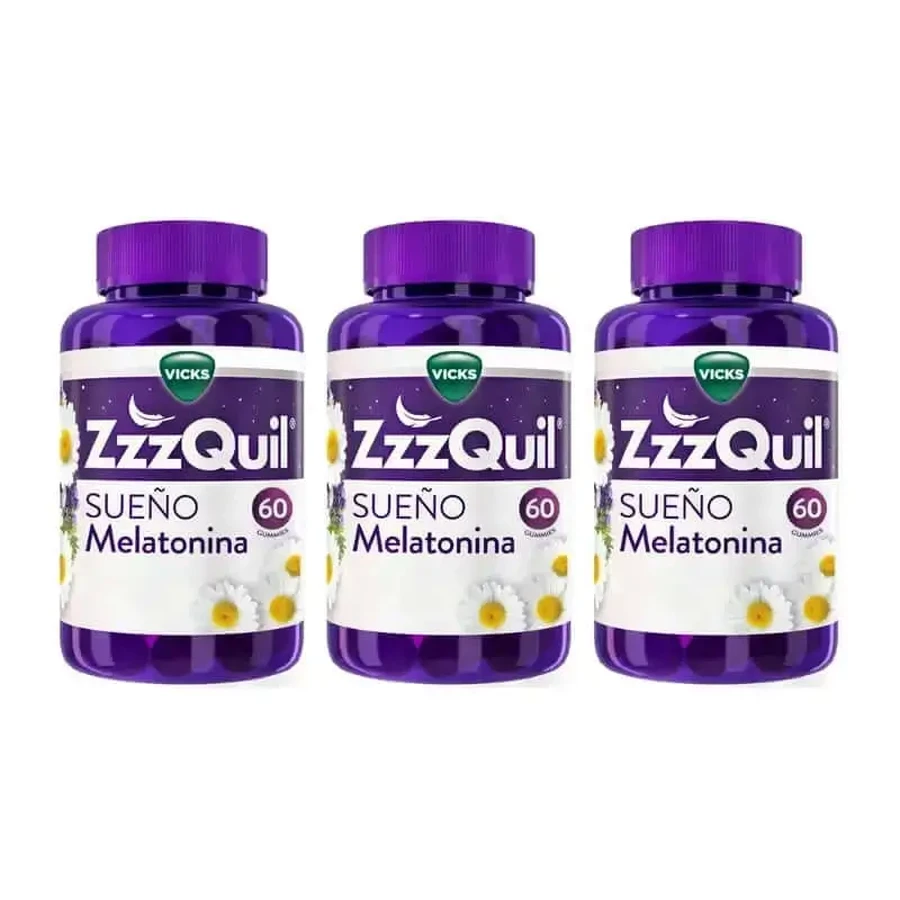 ZzzQuil Natura Melatonin, упаковка 3x60 жевательных резинок: цены и характеристики