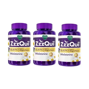 ZzzQuil Манго, банан и валериана, упаковка 3x60 жевательных резинок