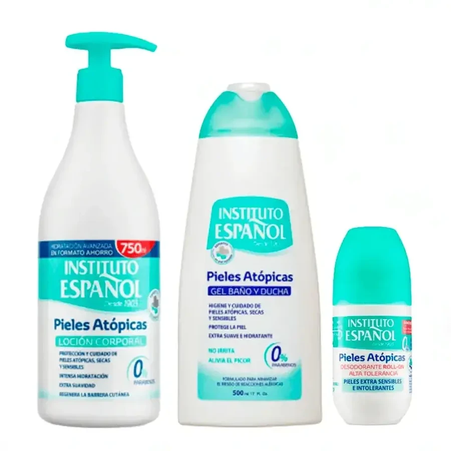 Instituto Español Набор Atopic Skin Gel 500 мл + Atopic Skin Lotion 750 мл + Deodorant Roll On 75 мл: цены и характеристики