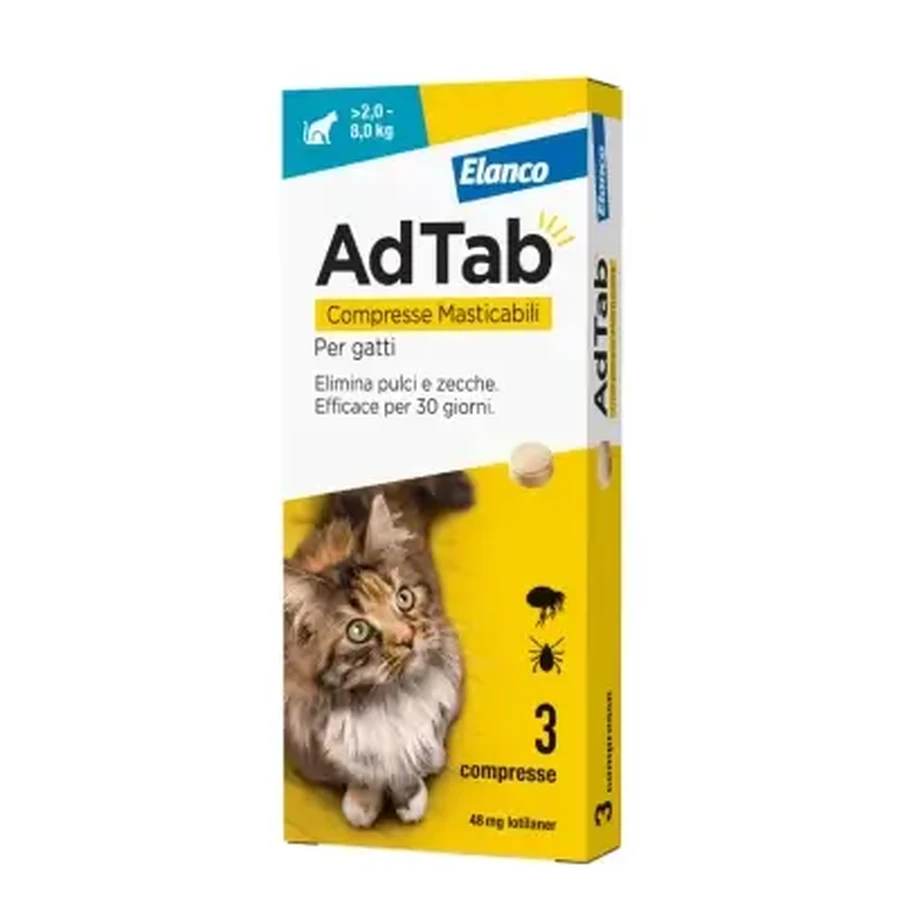 Адтаб*3спр 48мг для кошек 2-8кг: цены и характеристики