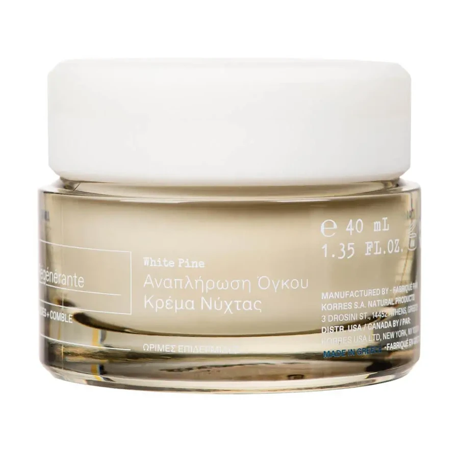 Korres White Pine Volume Replenishing Night Cream 40ml: цены и характеристики