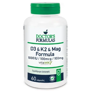 Лікарські формули D3 & K2 & Mag Formula 60 капс.