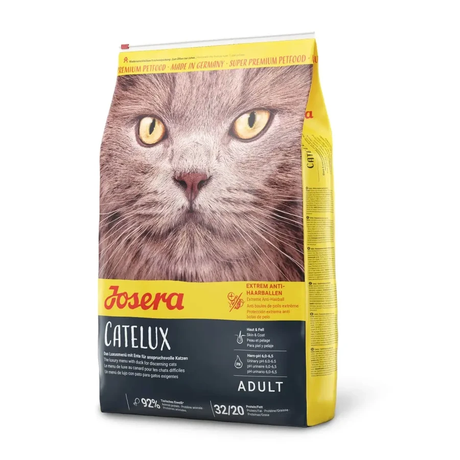 JOSERA Catelux, Утка, сухой корм для кошек, ограничение шерсти, 2 кг: цены и характеристики