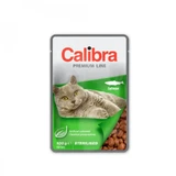 CALIBRA Premium Line Sterilised, лосось, пакетик з вологим кормом для стерилізованих котів, (у власному соку), 100г