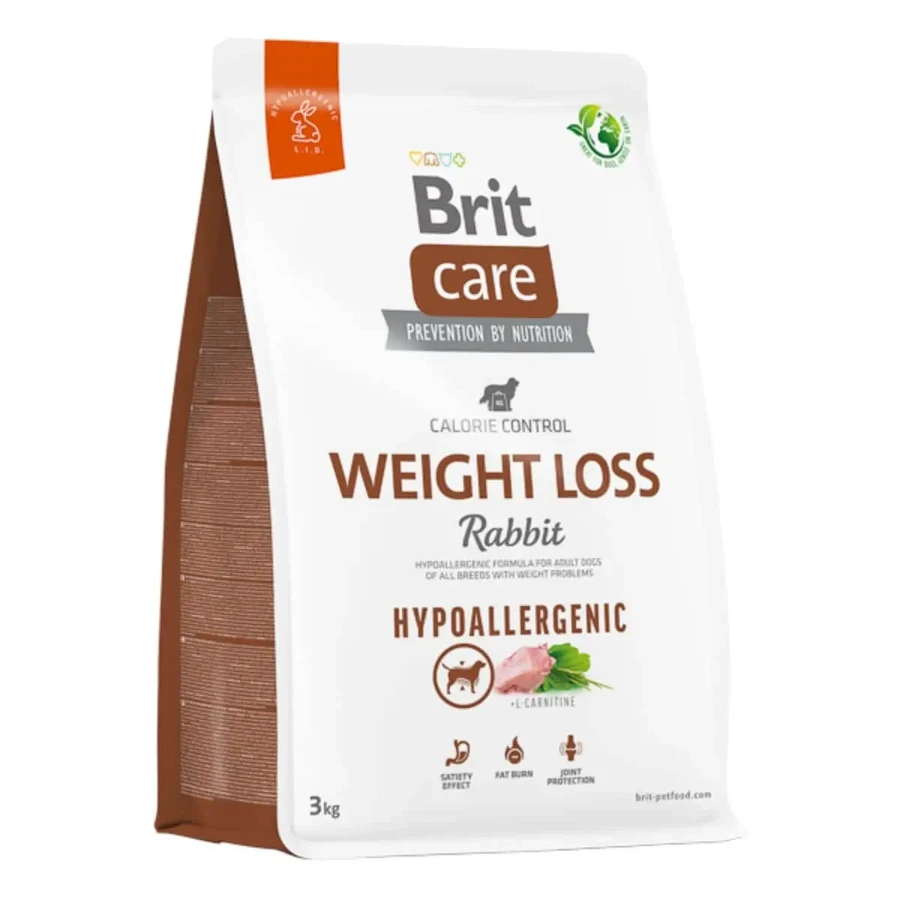 BRIT Care Гипоаллергенная потеря веса, XS-XL, Кролик, сухой корм для собак, иммунная система и аллергия, ожирение, 3 кг: цены и характеристики