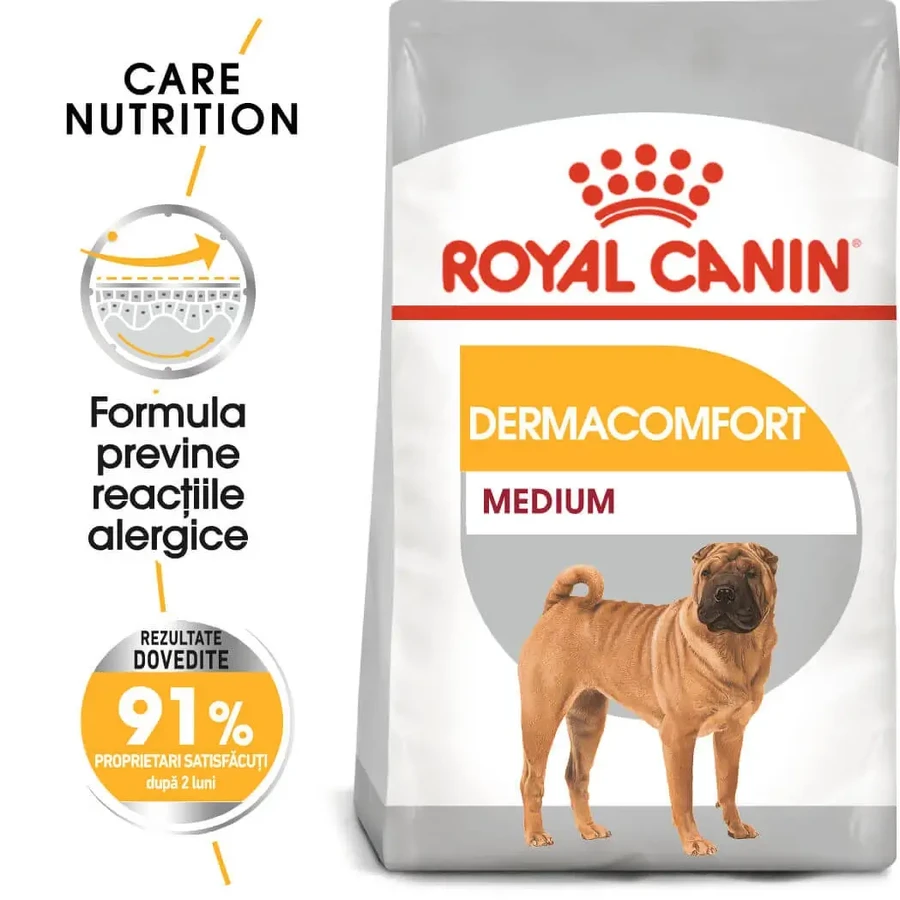 ROYAL CANIN Medium Dermacomfort, сухий корм для собак, профілактика подразнення шкіри, 3кг: ціни та характеристики