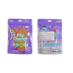 Браслет і каблучка з брелоками Pop-it Plip Charms, фіолетовий: ціни та характеристики