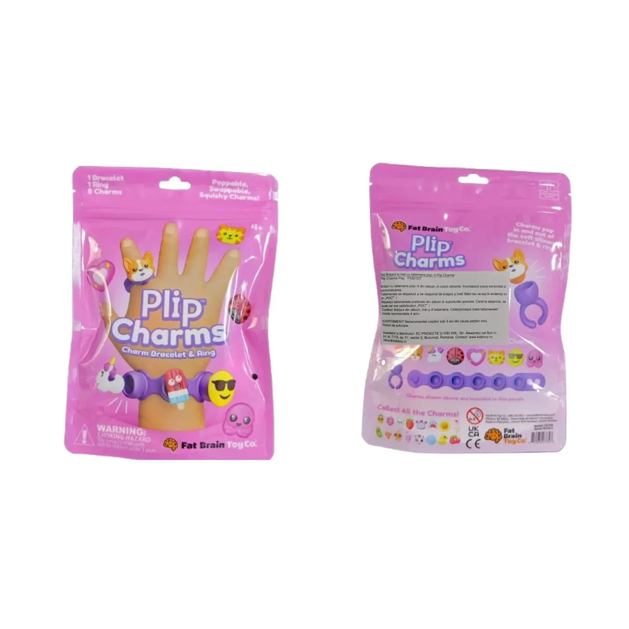 Набір браслетів і каблучок Plip Charms pop-it Plip Charms, рожевий: ціни та характеристики