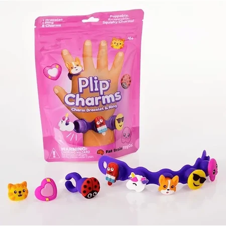 Набір браслетів і каблучок Plip Charms pop-it Plip Charms, рожевий: ціни та характеристики