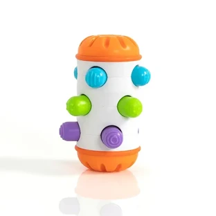 Rolio - сенсорная игрушка в виде цилиндра с кнопками click-clack