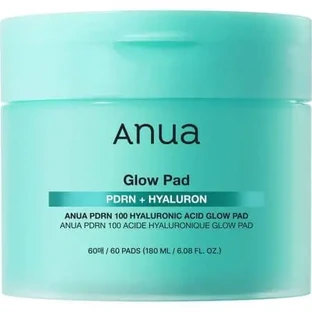 Увлажняющие диски с PDRN и гиалуроновой кислотой 100 Hyaluronic Acid Glow Pad Face Toner, 60 штук, Anua