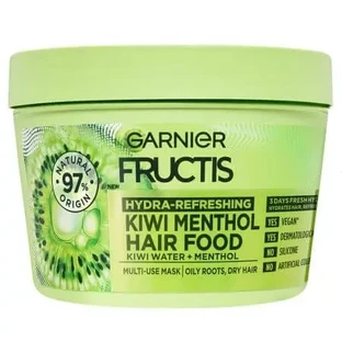 Зволожуюча маска Fructis Hydra-Refreshing з ківі та ментолом, 390 мл, Garnier
