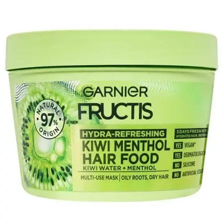 Зволожуюча маска Fructis Hydra-Refreshing з ківі та ментолом, 390 мл, Garnier: ціни та характеристики