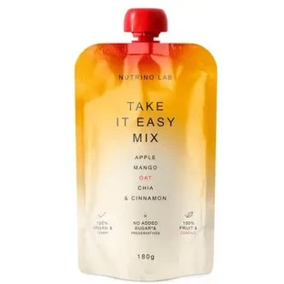 Пастеризованное пюре с яблоком, манго, овсом и корицей Take It Easy Mix, 180 г, Nutrino Lab
