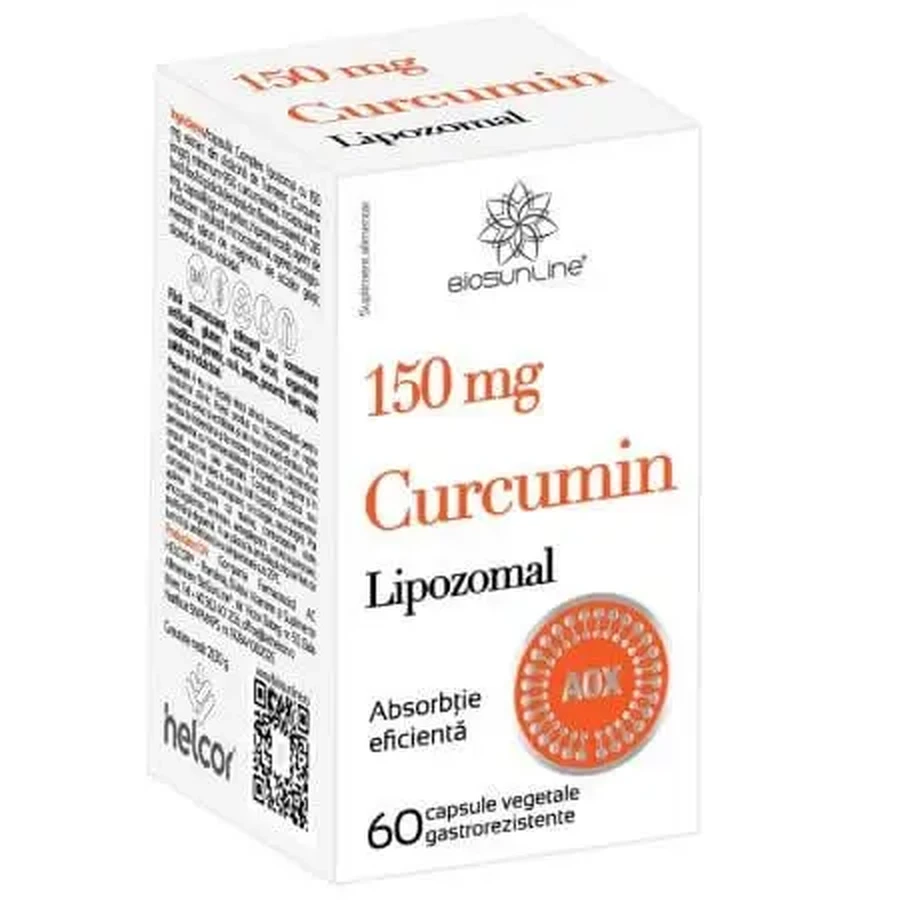 Куркумін ліпосомальний, 150 мг, 60 вегетаріанських капсул, BioSunLine: ціни та характеристики