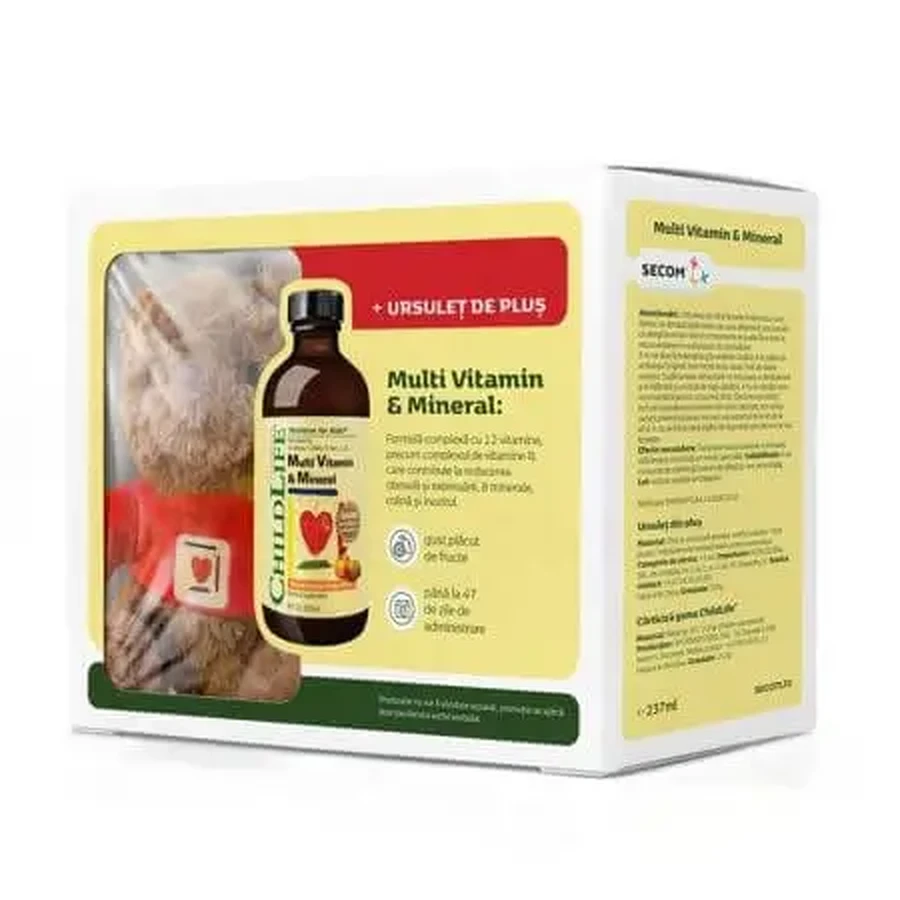 Мультивитаминно-минеральный набор для детей Childlife Essentials, 237 мл + Plush Plus, Secom: цены и характеристики