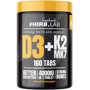 HIRO.LAB Витамин D3 4000IU + K2 MK7 160 таблеток