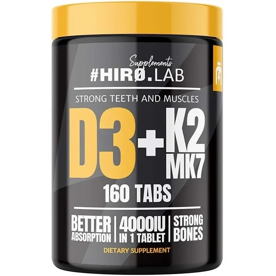 HIRO.LAB Витамин D3 4000IU + K2 MK7 160 таблеток: цены и характеристики